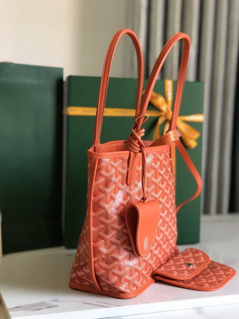 Goyard Anjou Mini Tote Bag, GY020660 Orange