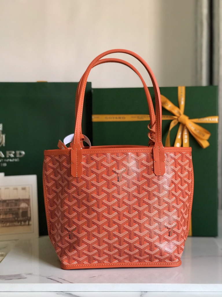 Goyard Anjou Mini Tote Bag, GY020660 Orange