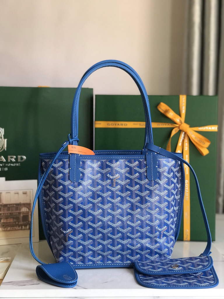 Goyard Anjou Mini Tote Bag, GY020660 Blue