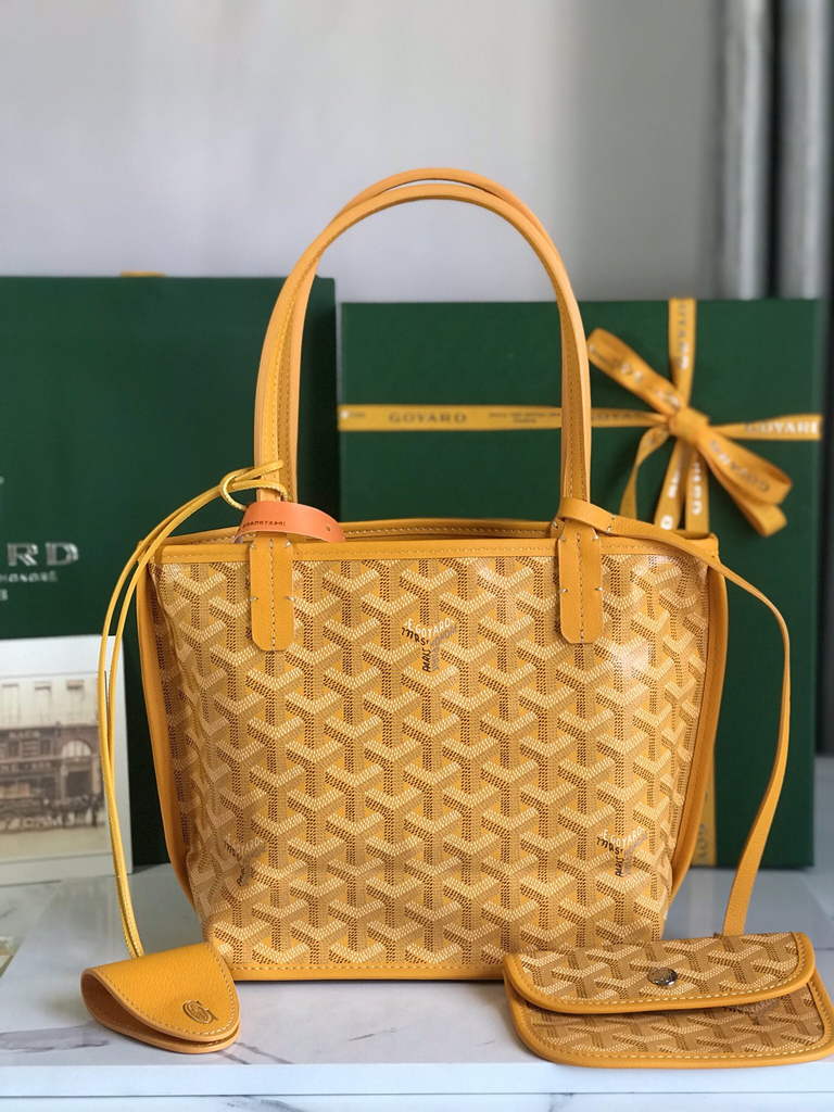 Goyard Anjou Mini Tote Bag, GY020660 Yellow