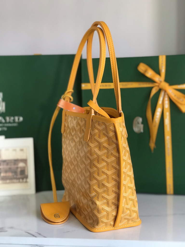 Goyard Anjou Mini Tote Bag, GY020660 Yellow
