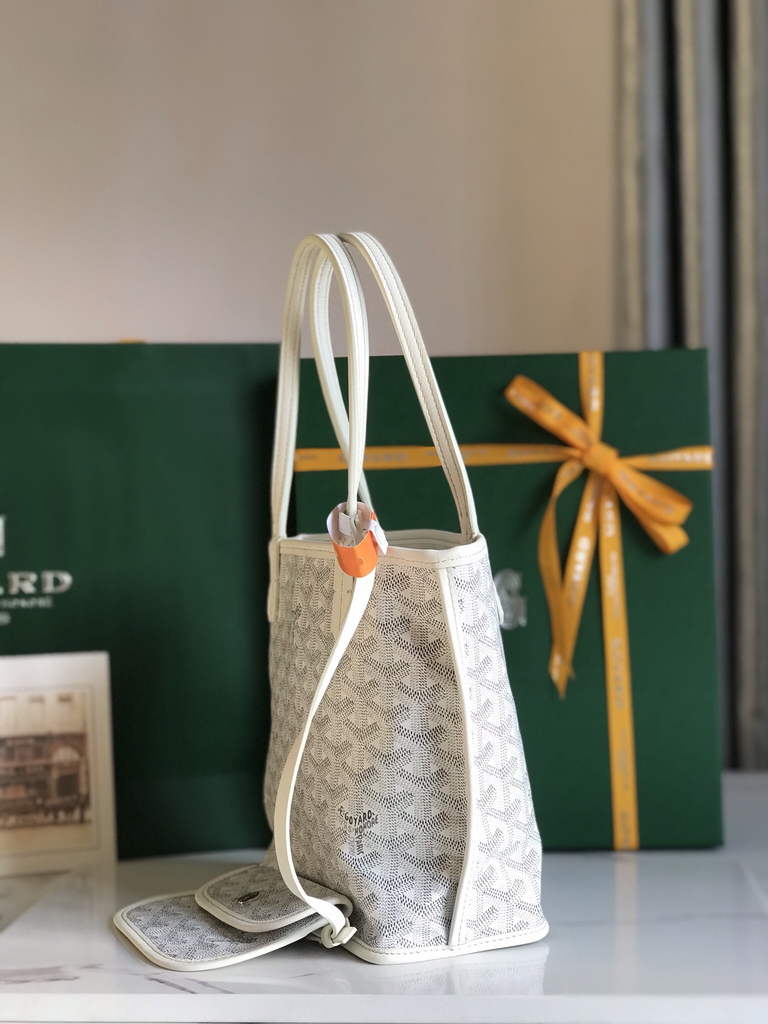 Goyard Anjou Mini Tote Bag, GY020660 White