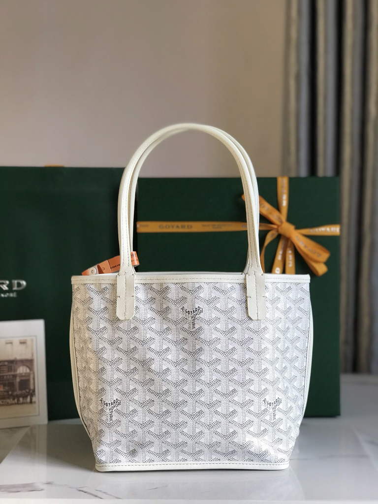 Goyard Anjou Mini Tote Bag, GY020660 White