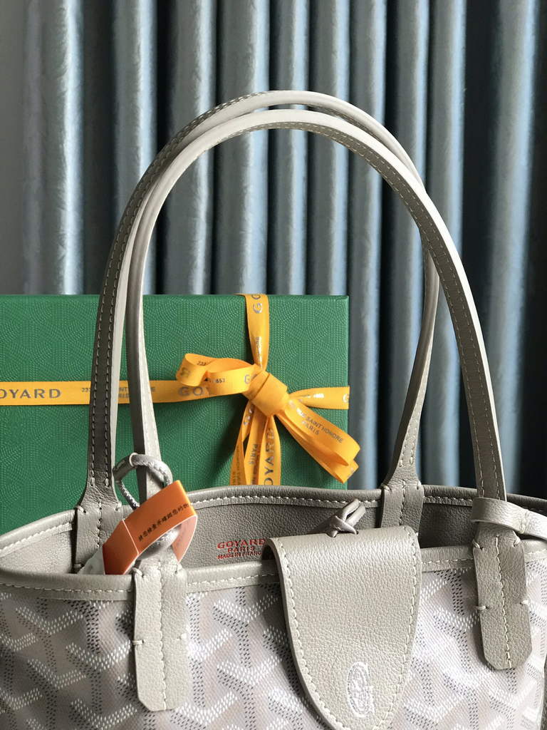 Goyard Anjou Mini Tote Bag, GY020660 Leather Gray