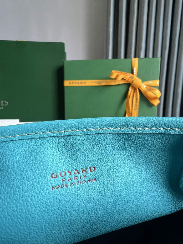Goyard Anjou Mini Tote Bag, GY020660 Leather Light Blue
