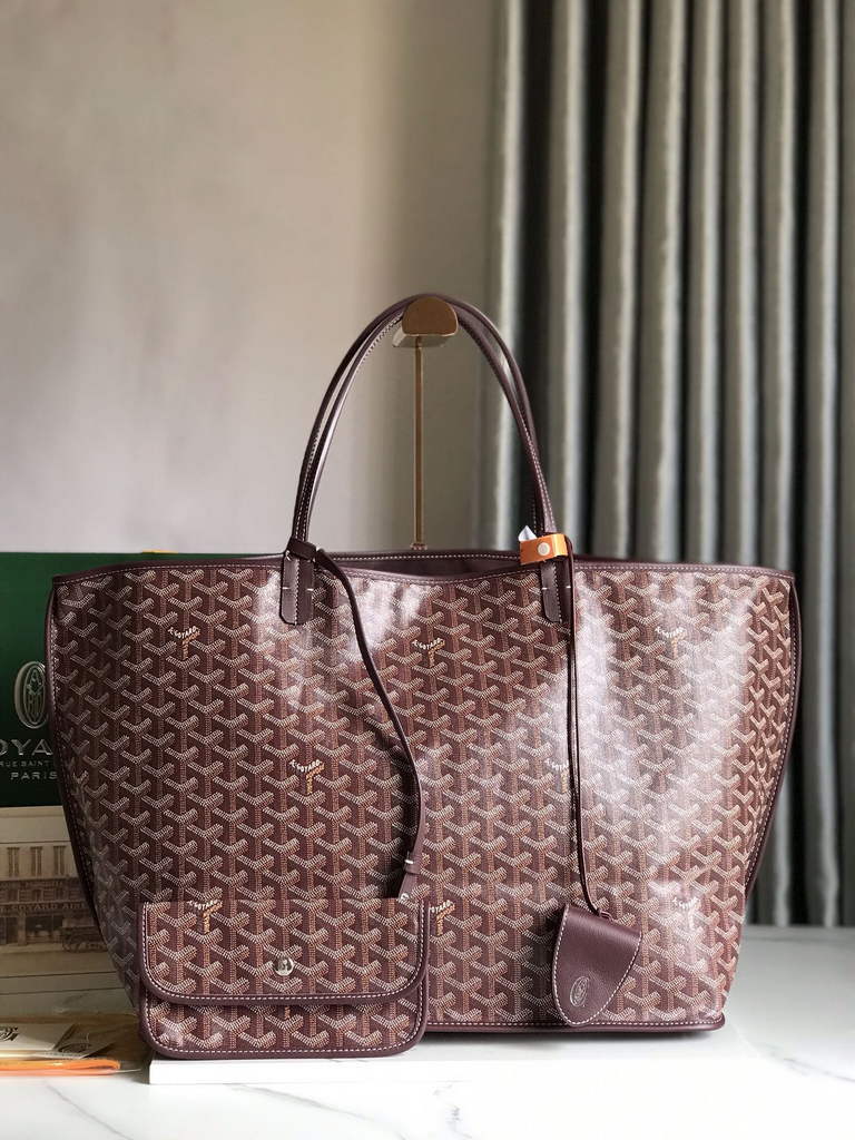 Goyard Anjou GM Tote Bag, GY020661 Leather Purple