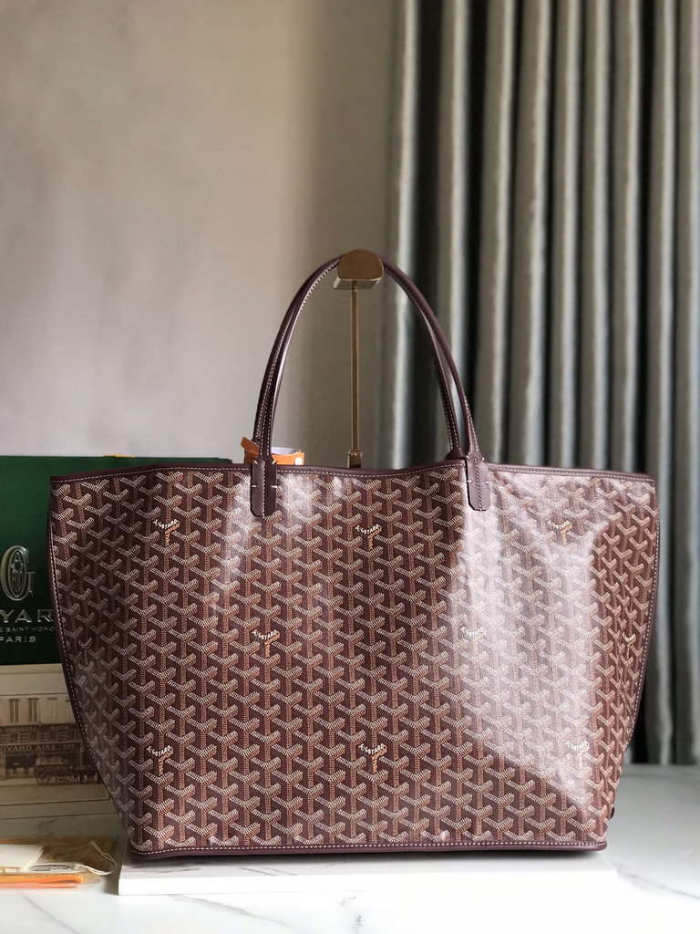 Goyard Anjou GM Tote Bag, GY020661 Leather Purple