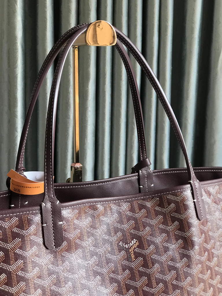 Goyard Anjou GM Tote Bag, GY020661 Leather Purple
