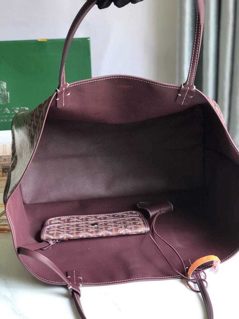 Goyard Anjou GM Tote Bag, GY020661 Leather Purple