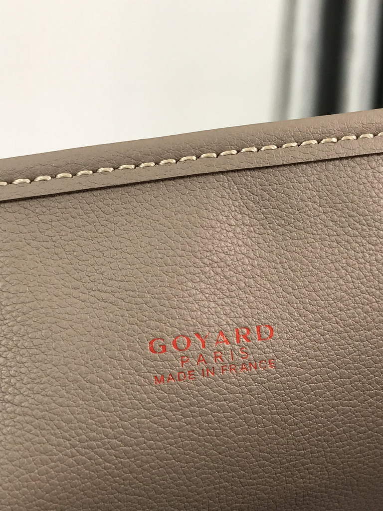 Goyard Anjou GM Tote Bag, GY020661 Leather Light Gray