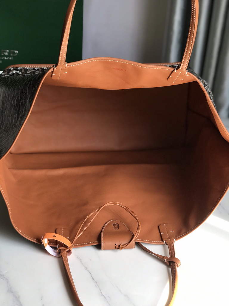 Goyard Anjou GM Tote Bag, GY020661 Leather Brown