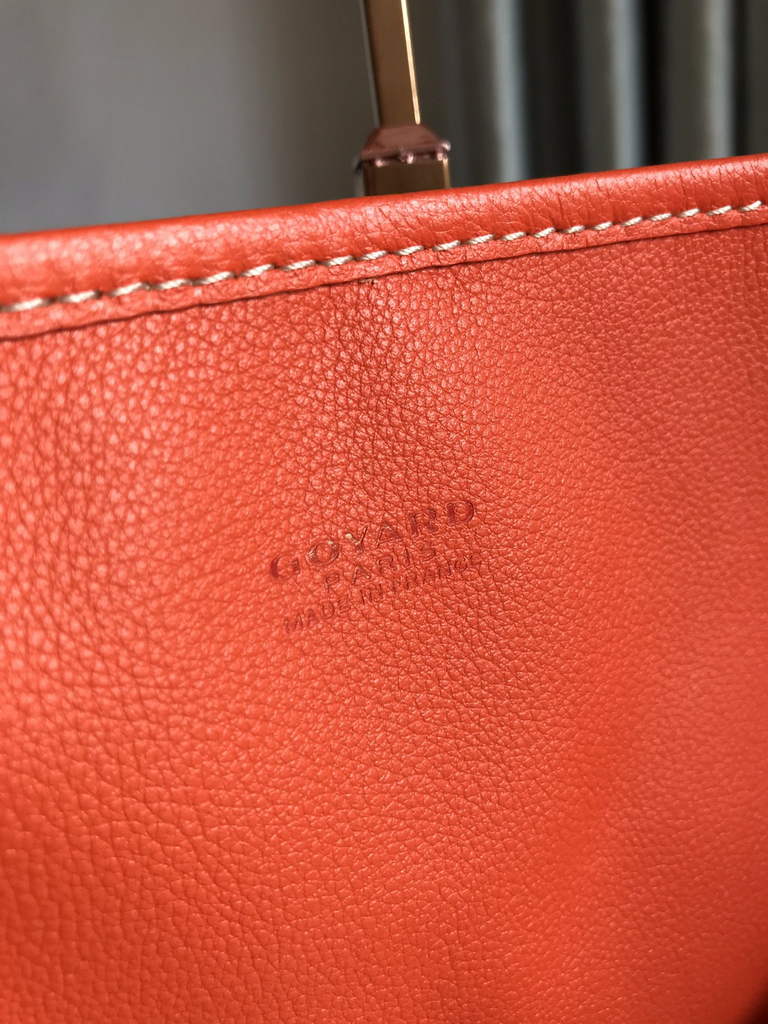 Goyard Anjou GM Tote Bag, GY020661 Leather Orange
