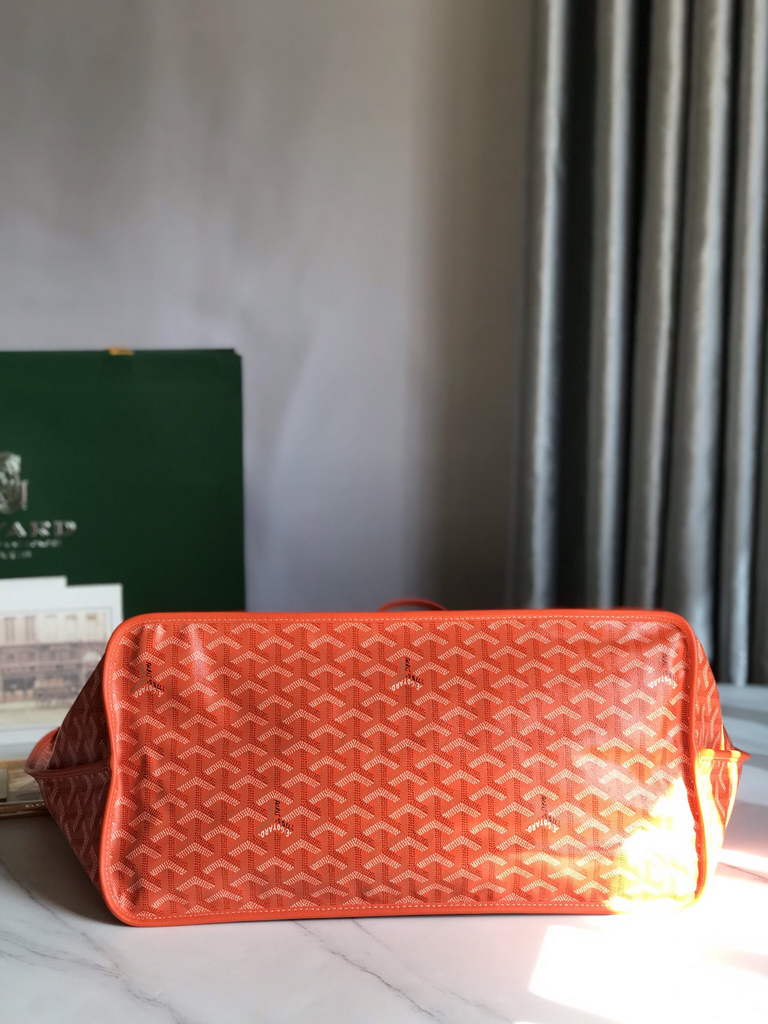 Goyard Anjou GM Tote Bag, GY020661 Leather Orange
