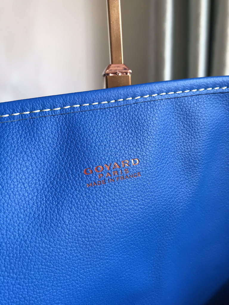 Goyard Anjou GM Tote Bag, GY020661 Leather Blue