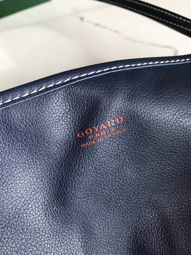 Goyard Anjou GM Tote Bag, GY020661 Leather Navy