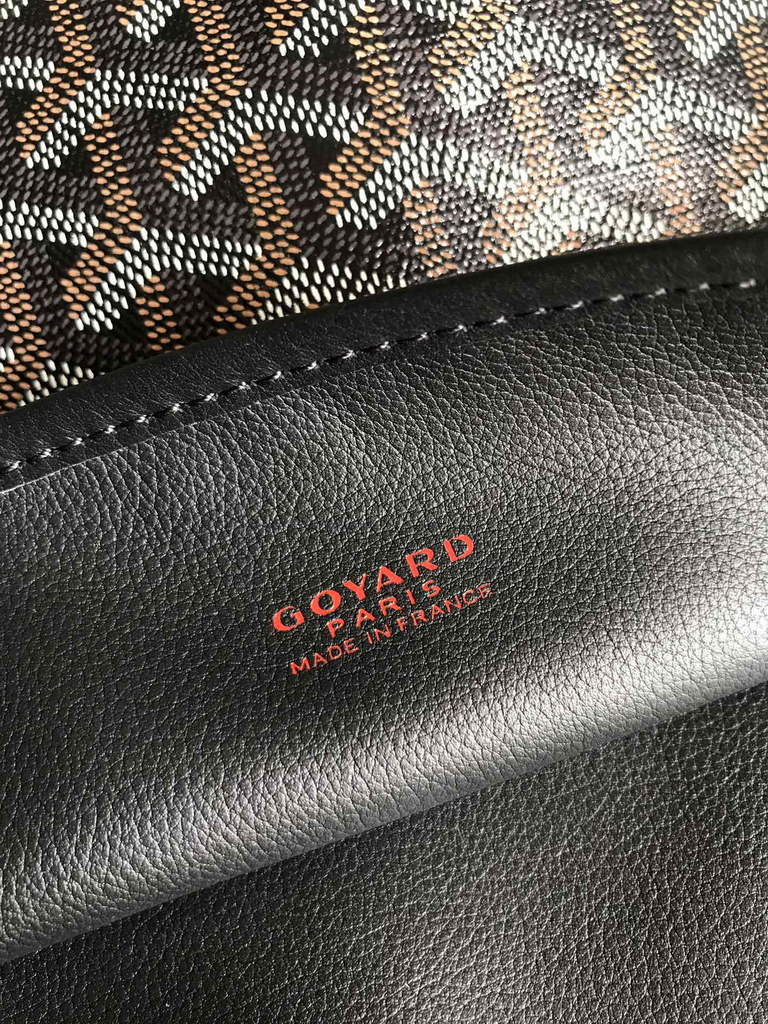 Goyard Anjou GM Tote Bag, GY020661 Leather Black