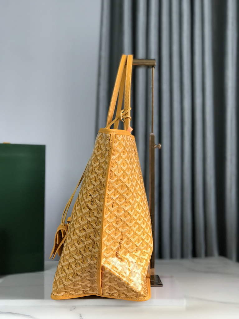 Goyard Anjou GM Tote Bag, GY020661 Leather Yellow