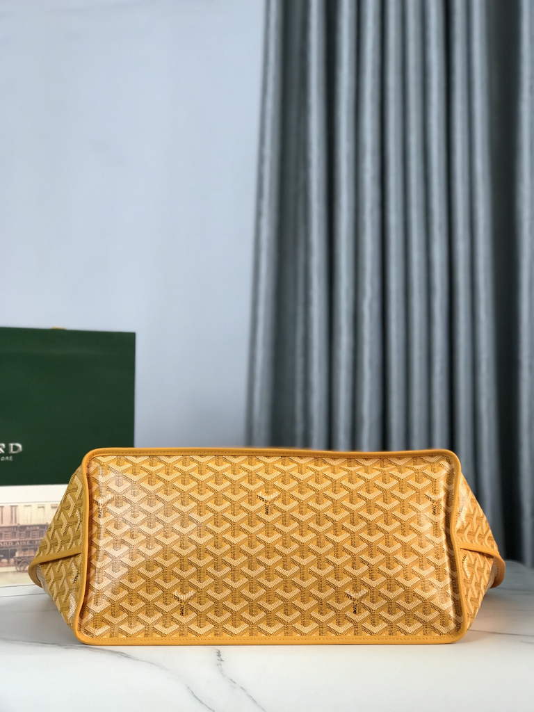 Goyard Anjou GM Tote Bag, GY020661 Leather Yellow