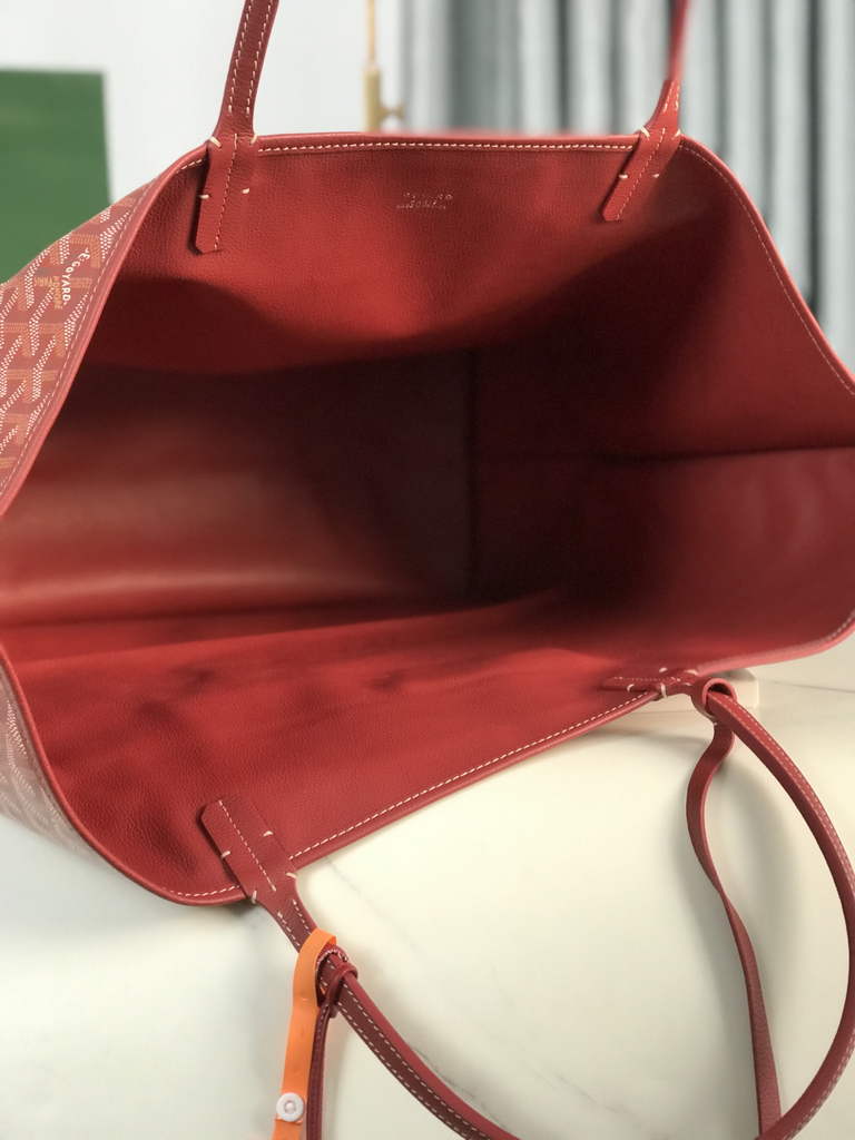 Goyard Anjou GM Tote Bag, GY020661 Leather Red