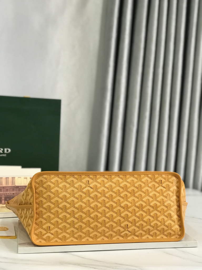 Goyard Anjou PM Tote Bag, GY020662 Leather Yellow