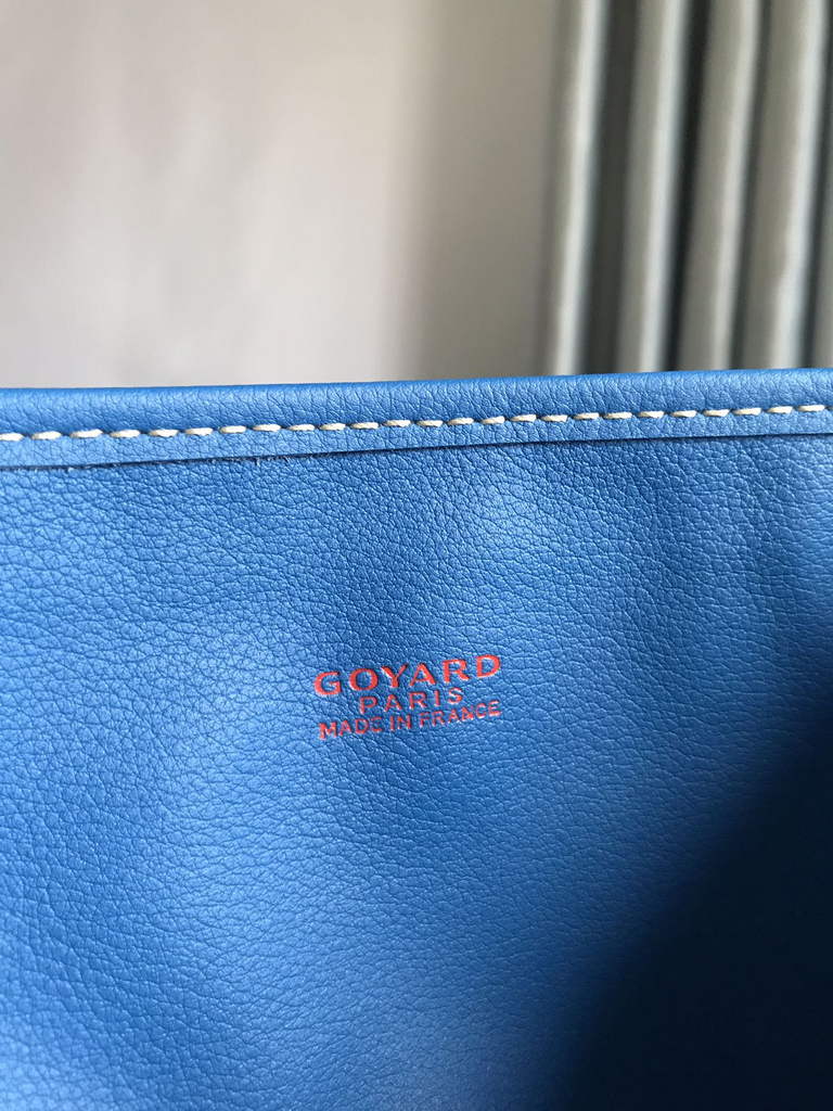 Goyard Anjou PM Tote Bag, GY020662 Leather Blue