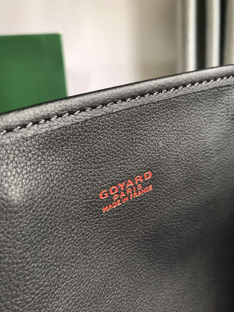 Goyard Anjou PM Tote Bag, GY020662 Leather Black