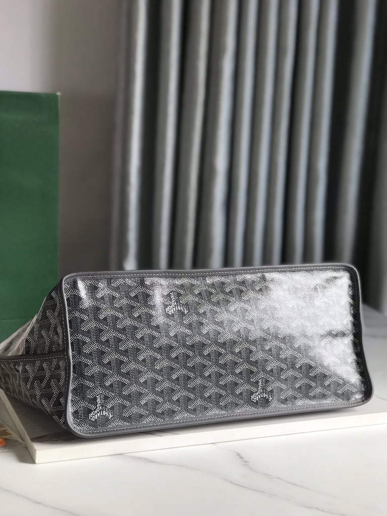 Goyard Anjou PM Tote Bag, GY020662 Leather Gray