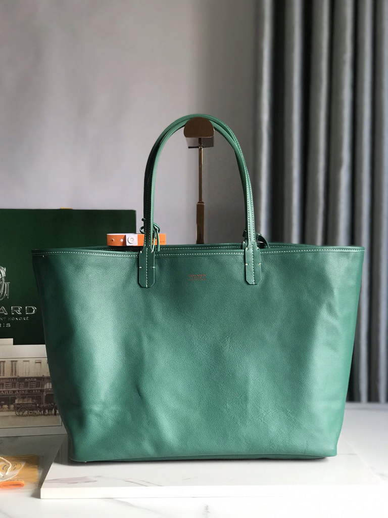 Goyard Anjou PM Tote Bag, GY020662 Leather Green