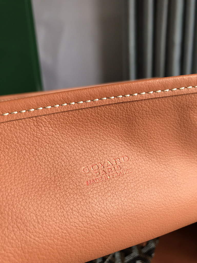 Goyard Anjou PM Tote Bag, GY020662 Leather Brown