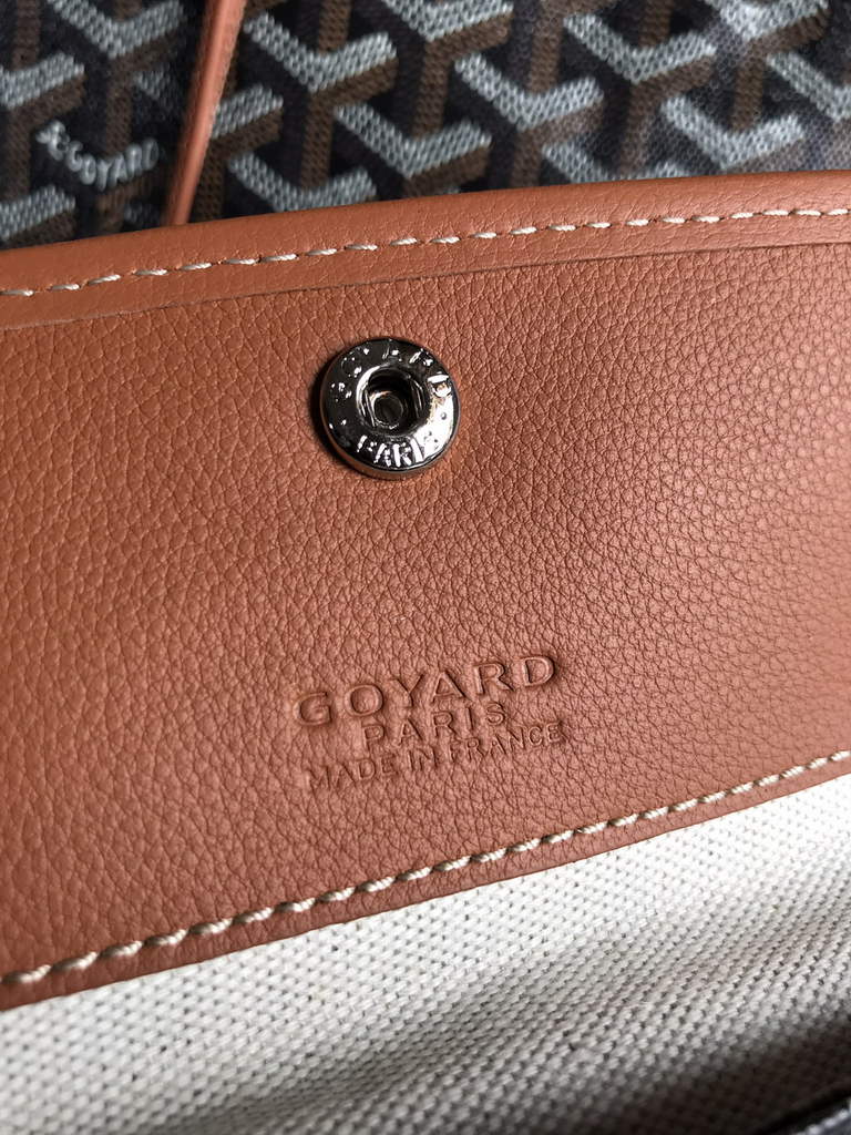 Goyard Anjou PM Tote Bag, GY020662 Leather Brown