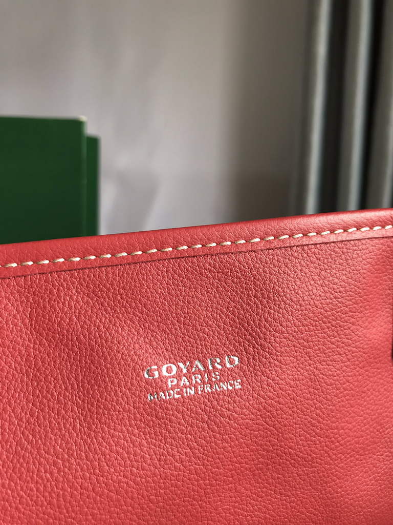 Goyard Anjou PM Tote Bag, GY020662 Leather Red