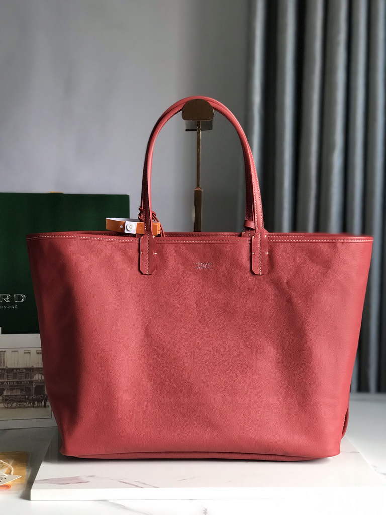 Goyard Anjou PM Tote Bag, GY020662 Leather Red