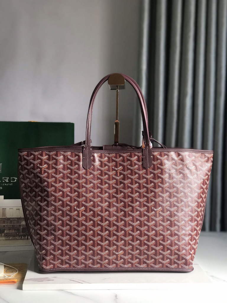 Goyard Anjou PM Tote Bag, GY020662 Leather Purple
