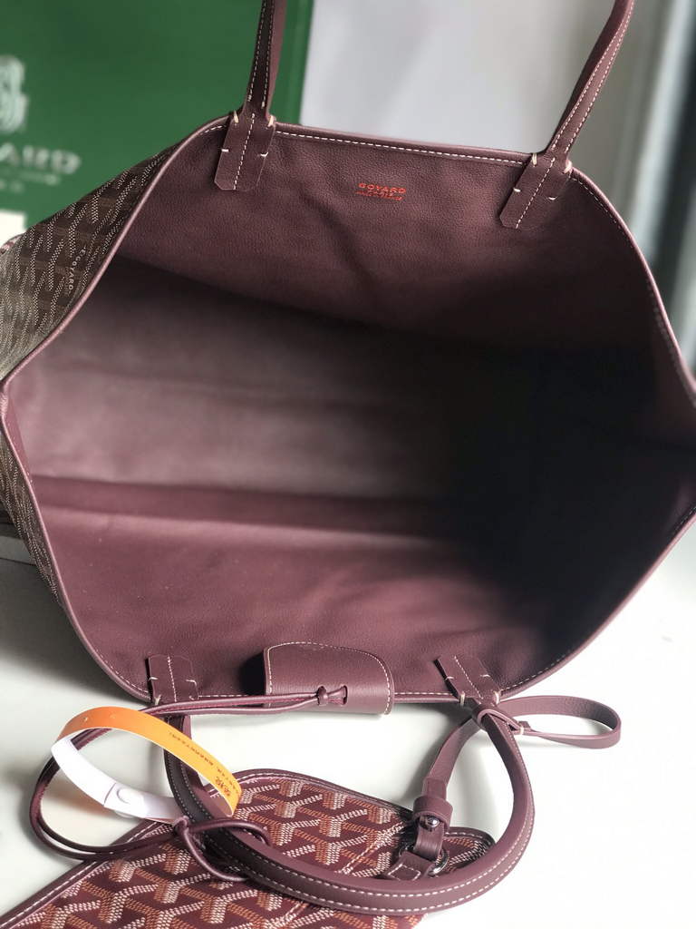 Goyard Anjou PM Tote Bag, GY020662 Leather Purple