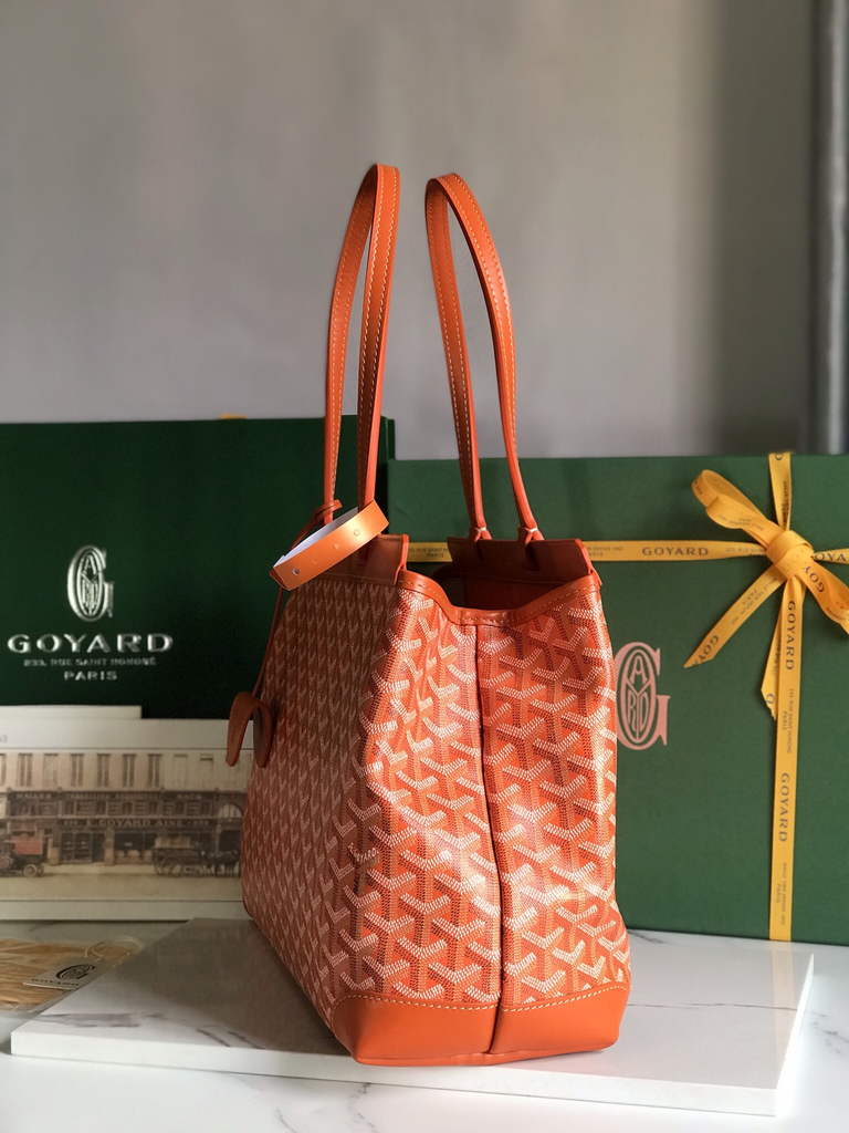 Goyard Bellechasse Biaude PM Tote Bag, GY020161 Orange Canvas