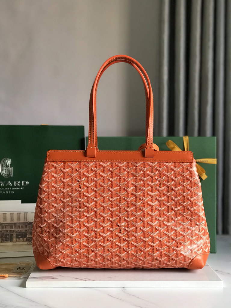 Goyard Bellechasse Biaude PM Tote Bag, GY020161 Orange Canvas