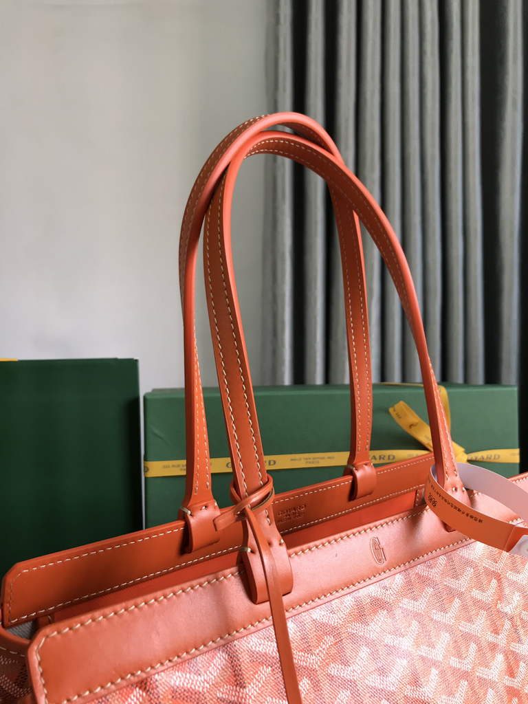 Goyard Bellechasse Biaude PM Tote Bag, GY020161 Orange Canvas