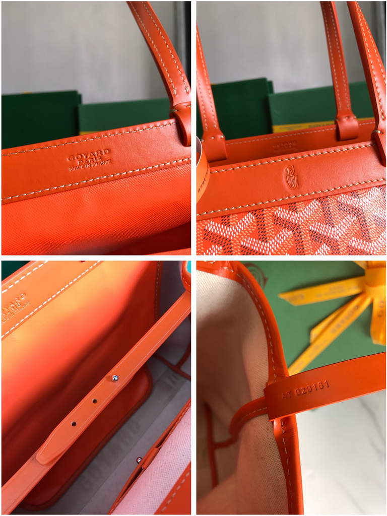 Goyard Bellechasse Biaude PM Tote Bag, GY020161 Orange Canvas