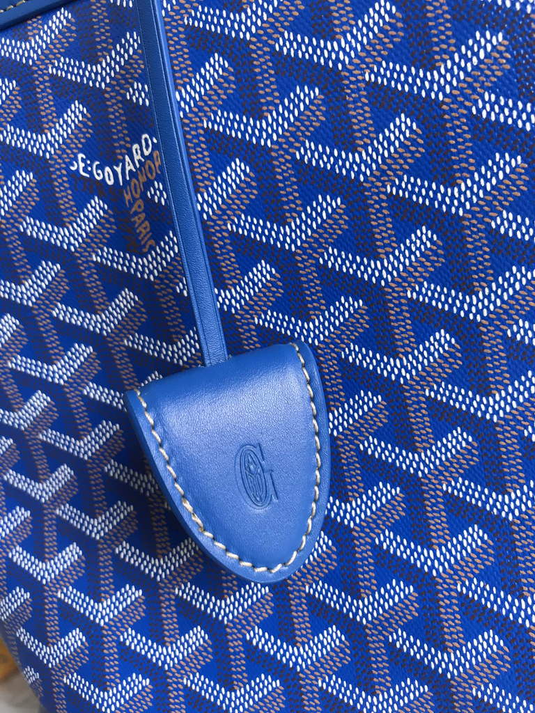 Goyard Bellechasse Biaude PM Tote Bag, GY020161 Blue Canvas
