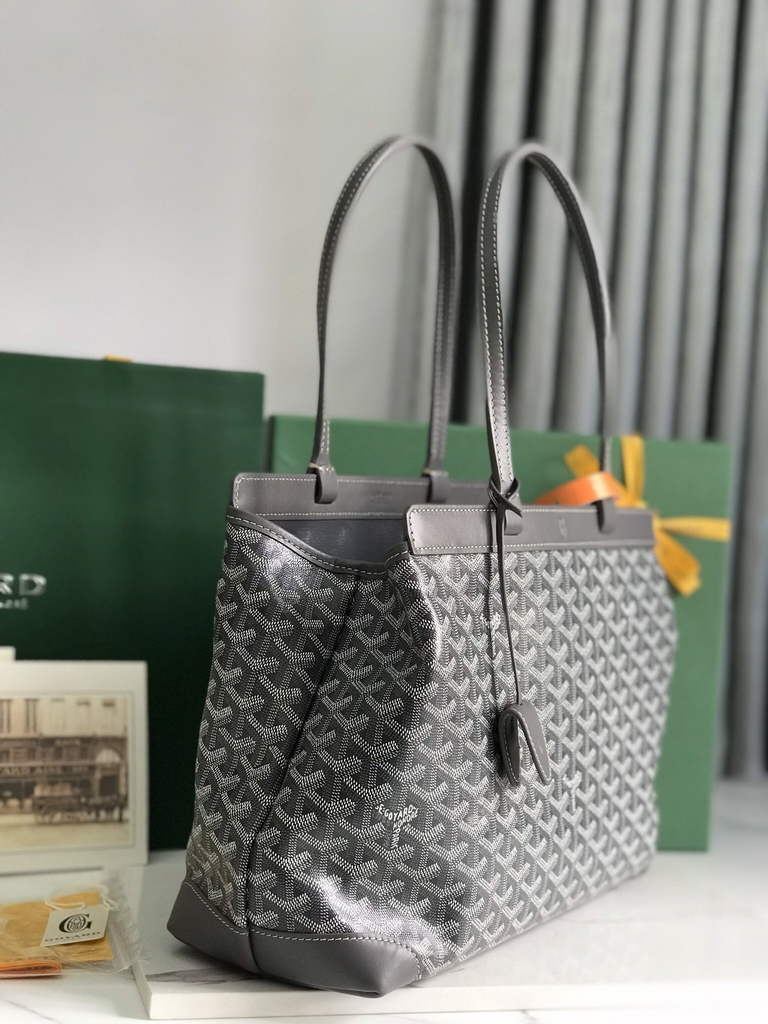 Goyard Bellechasse Biaude PM Tote Bag, GY020161 Gray Canvas