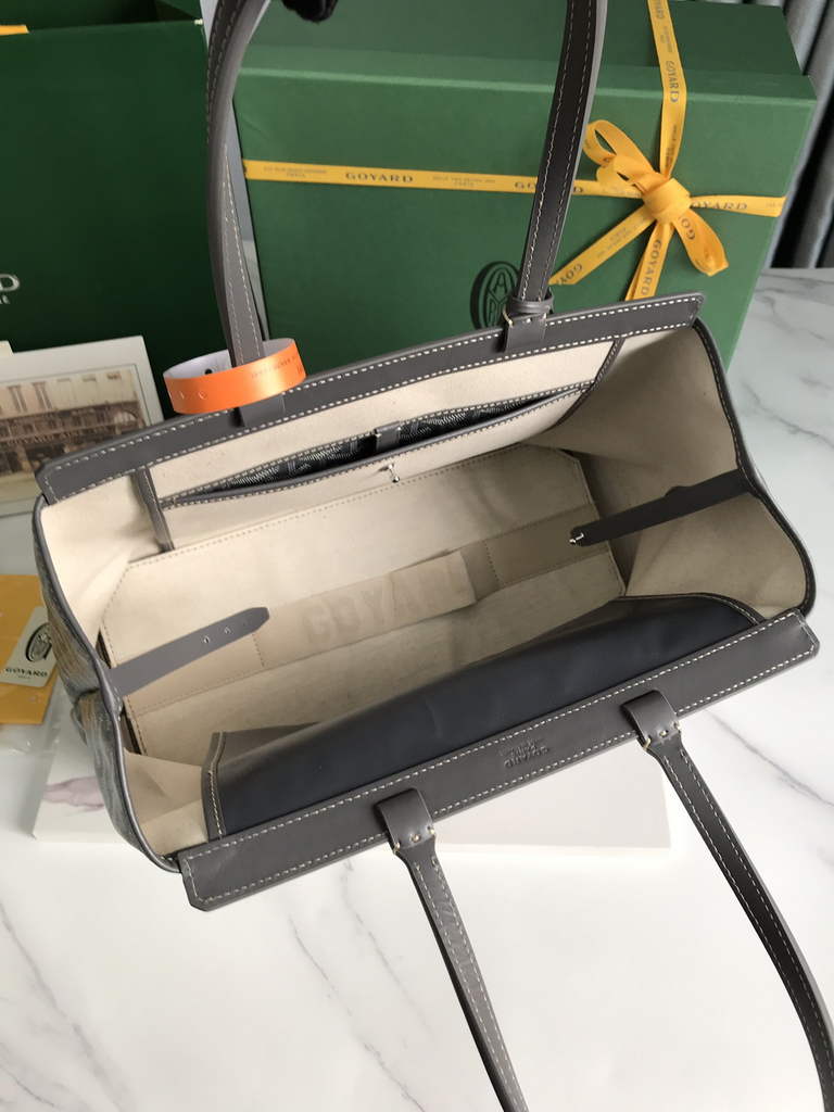 Goyard Bellechasse Biaude PM Tote Bag, GY020161 Gray Canvas