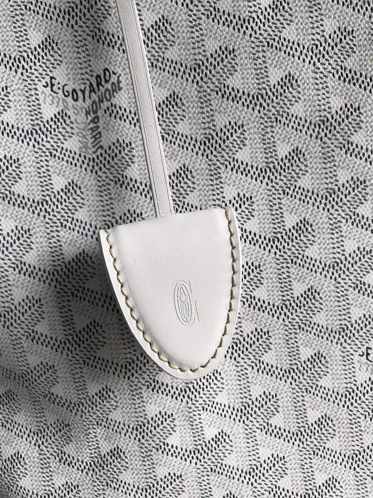 Goyard Bellechasse Biaude PM Tote Bag, GY020161 White Canvas