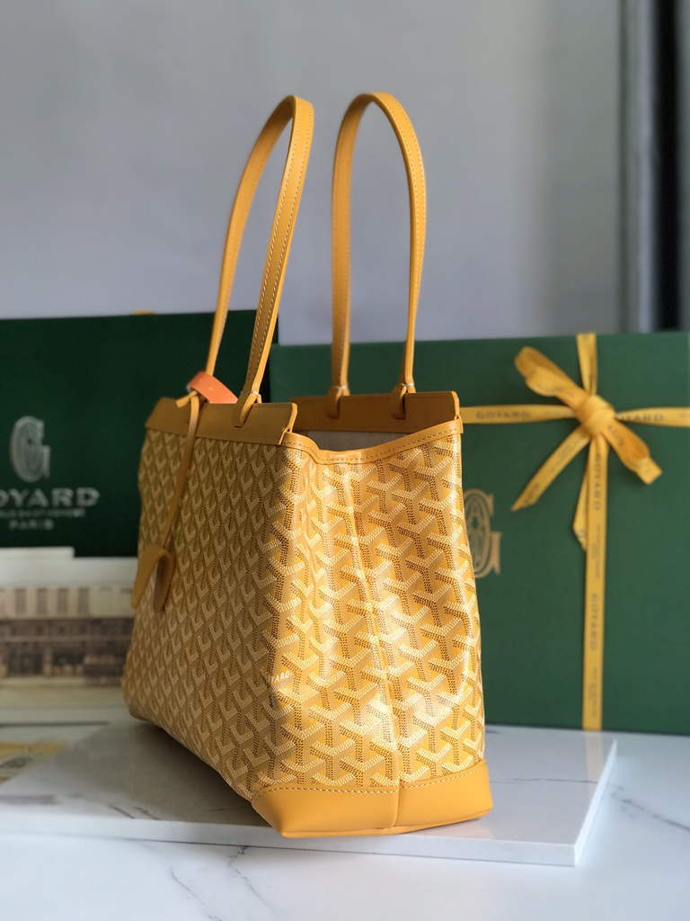 Goyard Bellechasse Biaude PM Tote Bag, GY020161 Yellow Canvas