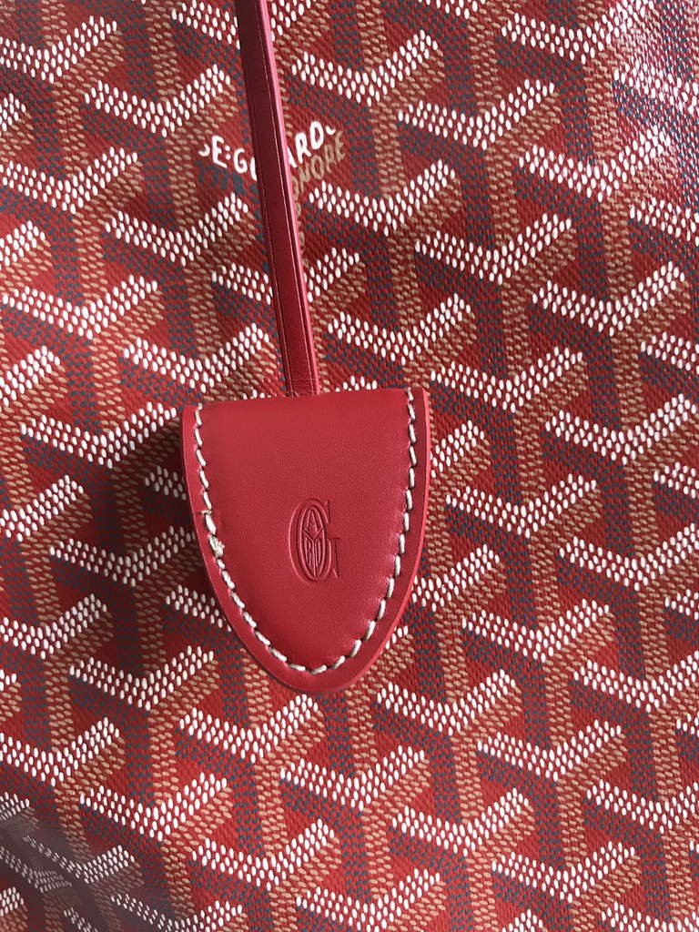 Goyard Bellechasse Biaude PM Tote Bag, GY020161 Red Canvas