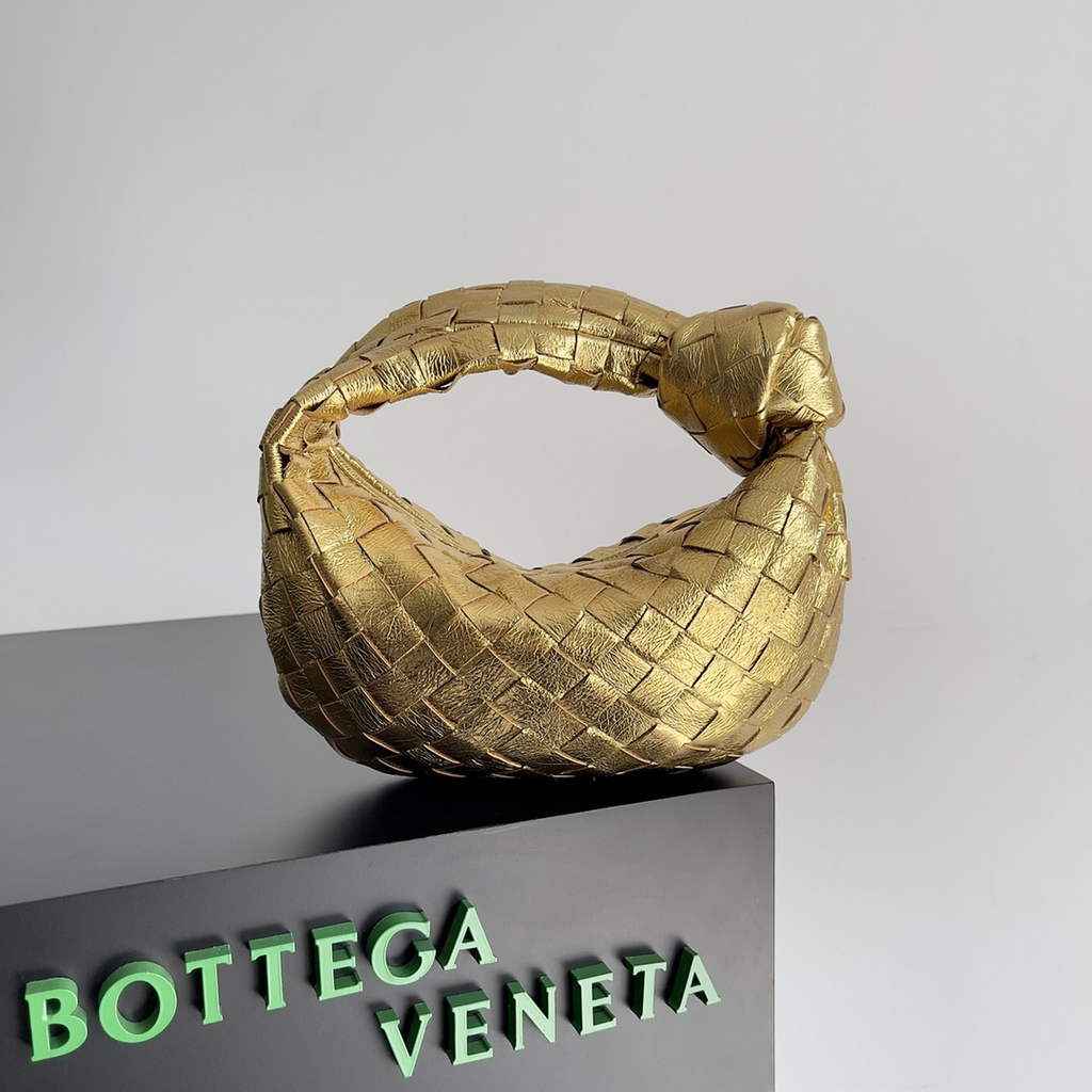Bottega Veneta 651876 Mini Jodie top handle bag Lambskin Gold