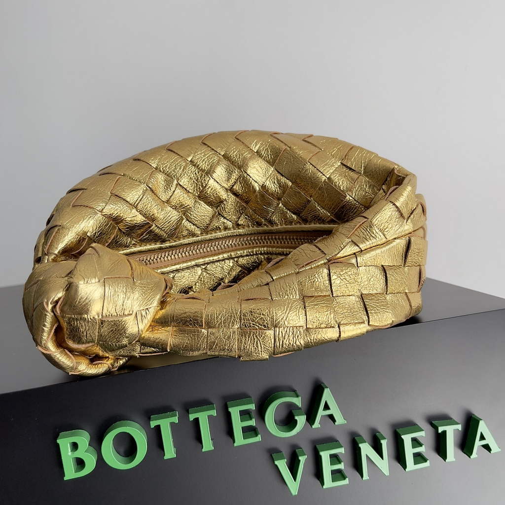 Bottega Veneta 651876 Mini Jodie top handle bag Lambskin Gold