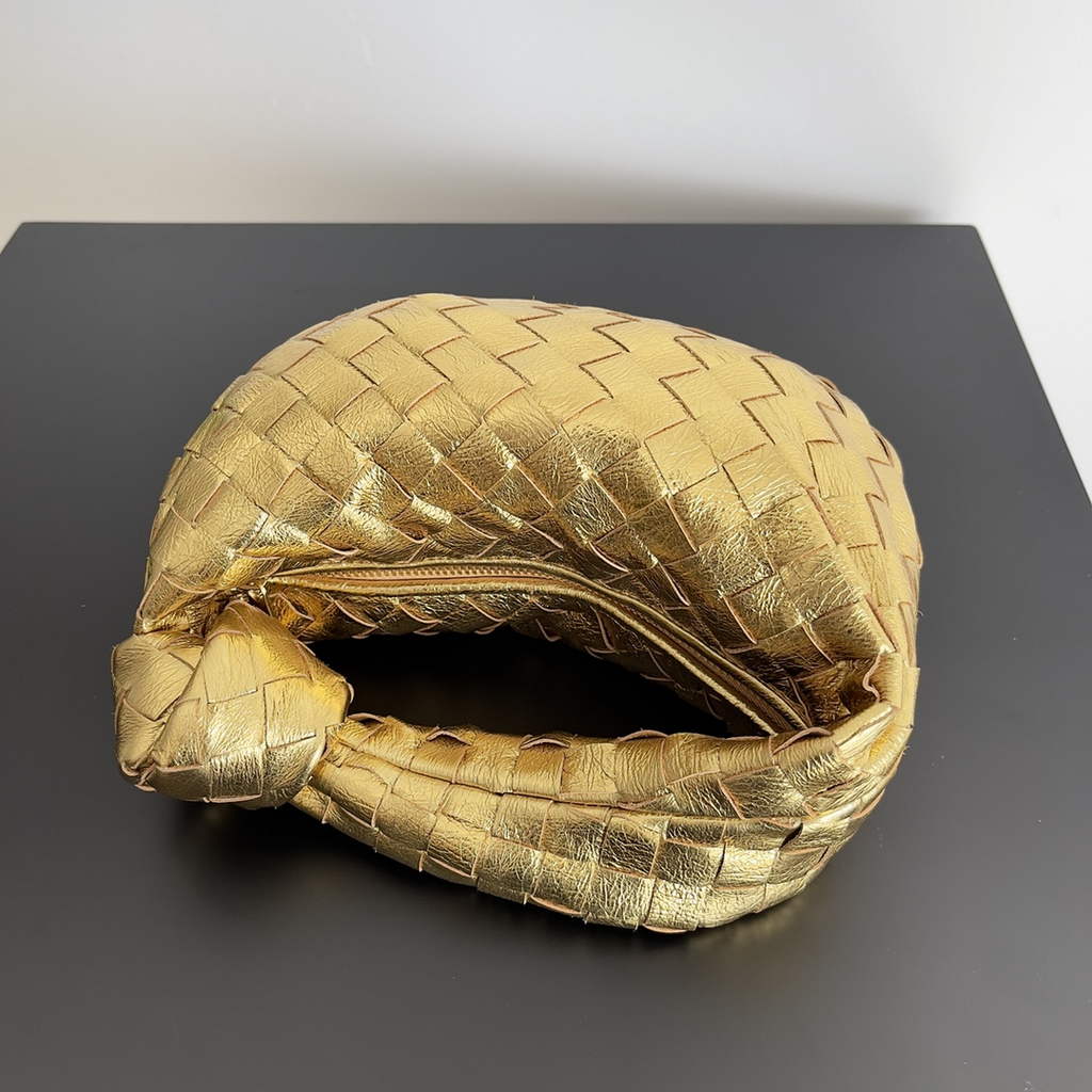Bottega Veneta 651876 Mini Jodie top handle bag Lambskin Gold