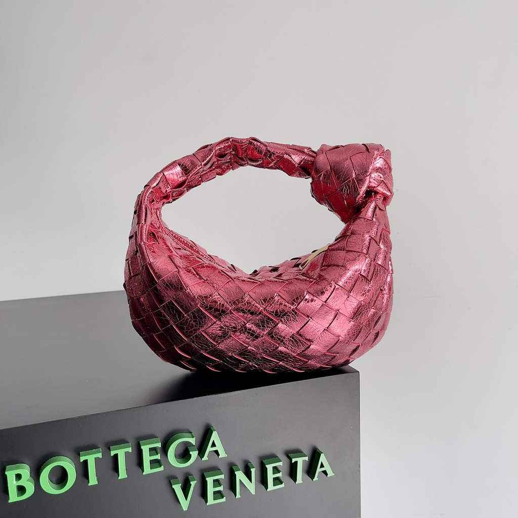 Bottega Veneta 651876 Mini Jodie top handle bag Lambskin Pink