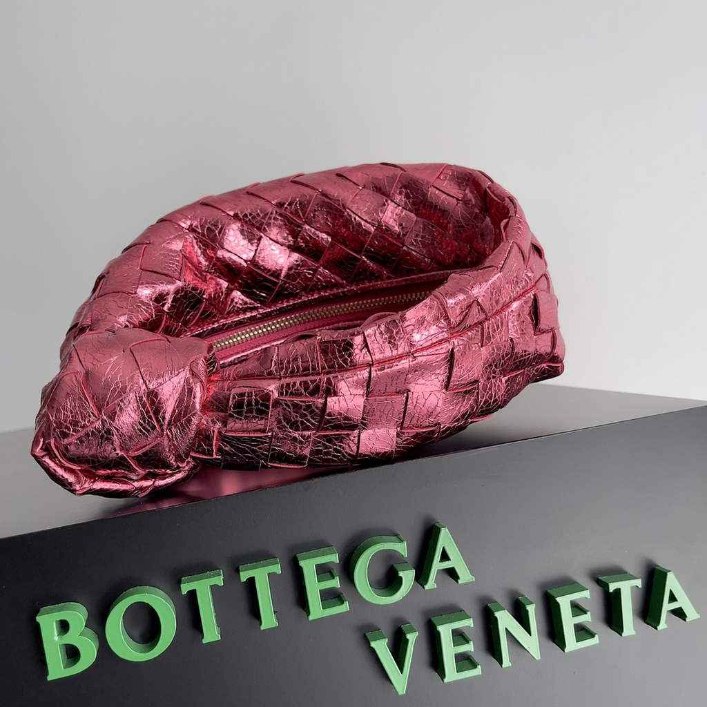 Bottega Veneta 651876 Mini Jodie top handle bag Lambskin Pink