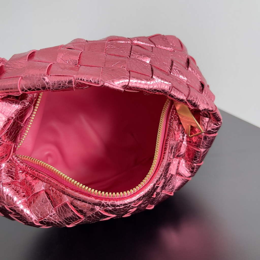Bottega Veneta 651876 Mini Jodie top handle bag Lambskin Pink
